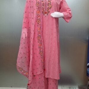 Pink Shiflee Cotton Ethnic Straight Suit (1)